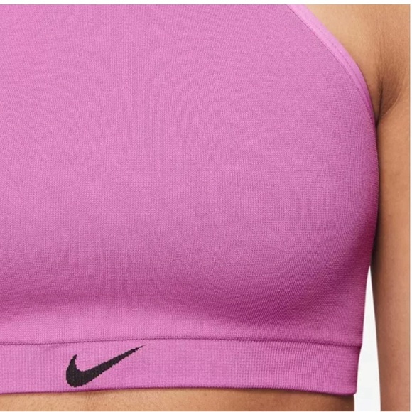 NWT Nike Pink Indy Seamless Ribbed Light-Support Non-Padded Sports Bra - Picture 8 of 15